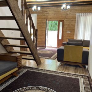 کلبه سوئیسی استخردار با منظره جنگل