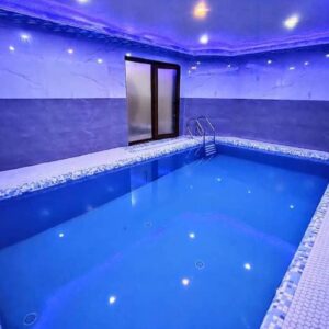 کلبه سوئیسی استخردار با منظره جنگل