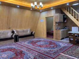 کلبه دوخوابه جنگلی لب رودخونه گیسوم