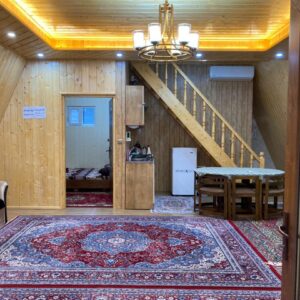 کلبه دوخوابه جنگلی لب رودخونه گیسوم