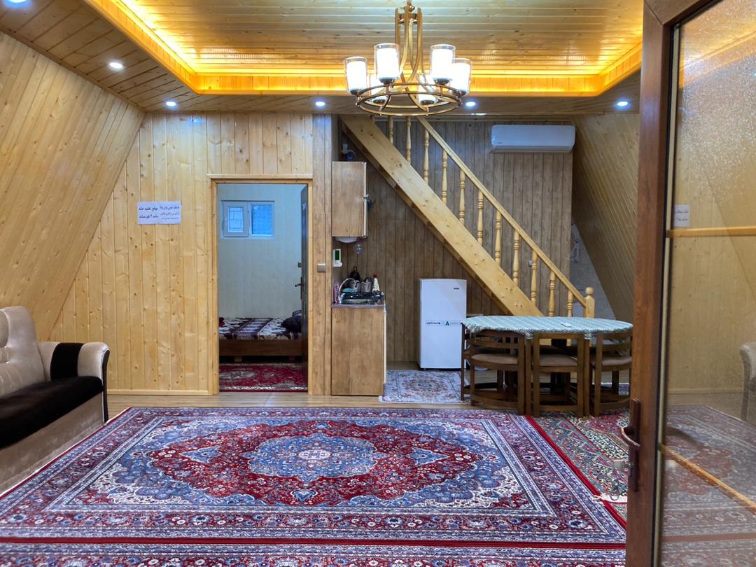 کلبه دوخوابه جنگلی لب رودخونه گیسوم