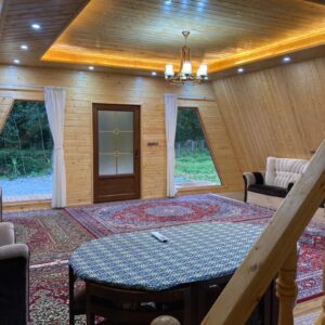 کلبه دوخوابه جنگلی لب رودخونه گیسوم